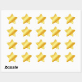 Aangepaste gouden look elegant moderne, lege Sjabl Ster Sticker (Vel)