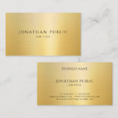 Aangepaste gouden look Elegante Sjabloon Professio Visitekaartje (Voorkant / Achterkant)