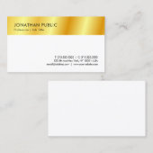 Aangepaste gouden look Moderne Eenvoudige Sjabloon Visitekaartje (Voorkant / Achterkant)