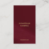 Aangepaste gouden look Tekst Bourgogne Sjabloon Ve Visitekaartje (Voorkant)