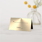 Aangepaste gouden metalen luxe bruidplaatskaarten plaatskaartje (Voorkant)