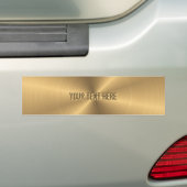 Aangepaste gouden metalen radiale textuur bumpersticker (Op auto)