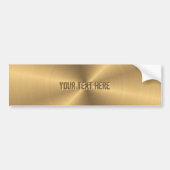 Aangepaste gouden metalen radiale textuur bumpersticker (Voorkant)