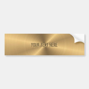 Aangepaste gouden metalen radiale textuur bumpersticker