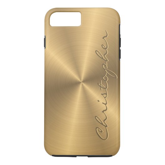 Aangepaste gouden metalen radiale textuur Case-Mate iPhone case (Achterkant)
