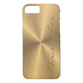 Aangepaste gouden metalen radiale textuur Case-Mate iPhone case (Achterkant)