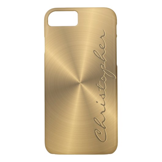 Aangepaste gouden metalen radiale textuur Case-Mate iPhone case (Achterkant)
