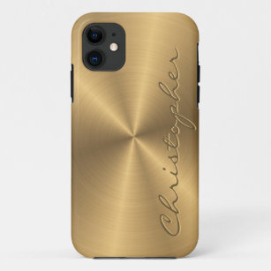 Aangepaste gouden metalen radiale textuur Case-Mate iPhone case