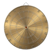Aangepaste gouden metalen radiale textuur dartbord (Voorkant)