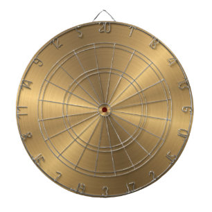 Aangepaste gouden metalen radiale textuur dartbord