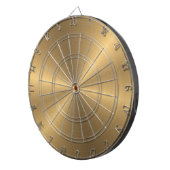 Aangepaste gouden metalen radiale textuur dartbord (Voorkant Rechts)