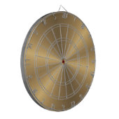 Aangepaste gouden metalen radiale textuur dartbord (Voorkant Links)