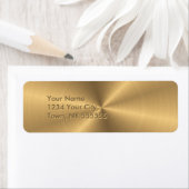 Aangepaste gouden metalen radiale textuur etiket (Insitu)