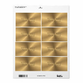 Aangepaste gouden metalen radiale textuur etiket (Full Sheet)