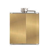 Aangepaste gouden metalen radiale textuur heupfles (Achterkant)