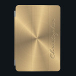 Aangepaste gouden metalen radiale textuur iPad mini cover<br><div class="desc">Voel u vrij om het ontwerp aan te passen aan uw eigen voorkeuren. U kunt de ontwerplocatie,  -oriëntatie,  achtergrondkleuren en -grootte wijzigen. Ook,  kunt u uw eigen tekst toevoegen,  of slogan plaatste zijn doopvont,  plaats en grootte,  allen om het ultieme persoonlijke cadeau voor u en uw dierbaren te creëer.</div>