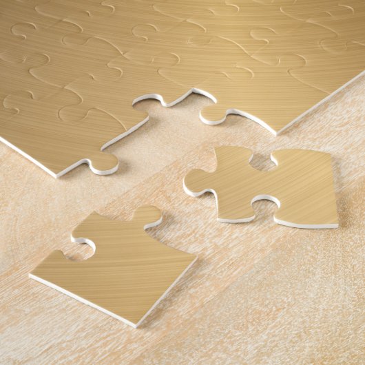 Aangepaste gouden metalen radiale textuur legpuzzel (Zijkant)