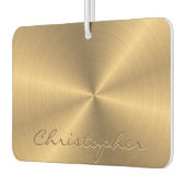 Aangepaste gouden metalen radiale textuur luchtverfrisser (Links)