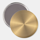 Aangepaste gouden metalen radiale textuur magneet (Voorkant / Achterkant)