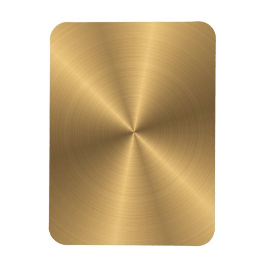 Aangepaste gouden metalen radiale textuur magneet (Verticaal)
