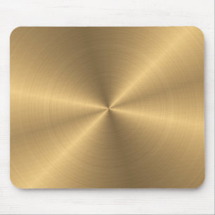 Aangepaste gouden metalen radiale textuur muismat