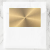 Aangepaste gouden metalen radiale textuur rechthoekige sticker (Tas)