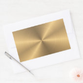 Aangepaste gouden metalen radiale textuur rechthoekige sticker (Envelop)