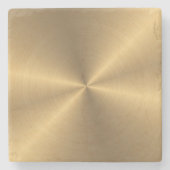 Aangepaste gouden metalen radiale textuur stenen onderzetter (Voorkant)