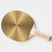 Aangepaste gouden metalen radiale textuur tafeltennisbatje (Zijkant)