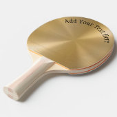 Aangepaste gouden metalen radiale textuur tafeltennisbatje (Voorkant Gekanteld)