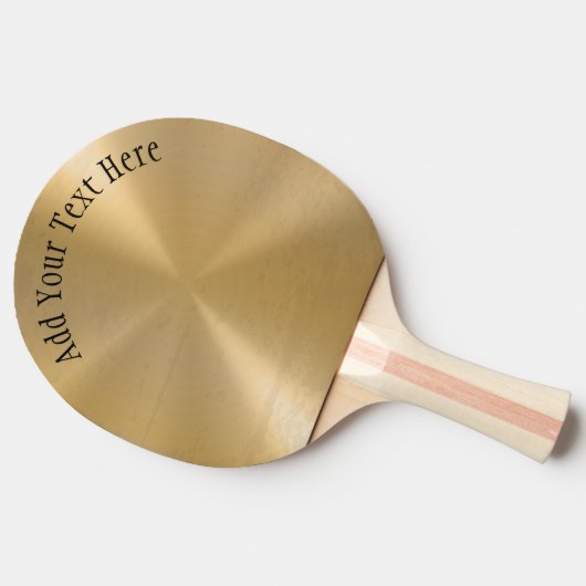 Aangepaste gouden metalen radiale textuur tafeltennisbatje (Zijkant)