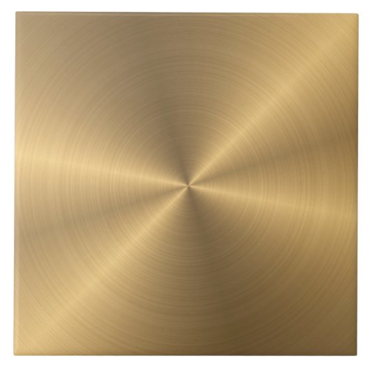 Aangepaste gouden metalen radiale textuur tegeltje (Voorkant)