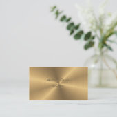 Aangepaste gouden metalen radiale textuur visitekaartje (Staand voorkant)