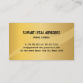 Aangepaste Gouden Metalen Stijl Zwart Monogram Wet Visitekaartje (Achterkant)