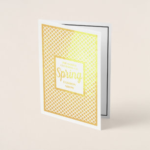 Aangepaste gouden Mode Show   Bedrijfsevenement Folie Kaarten