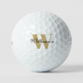 Aangepaste gouden monogram initiaal golfballen (Voorkant)
