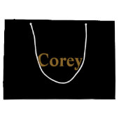 Aangepaste gouden naam grote geschenkzak groot cadeauzakje (Achterkant)