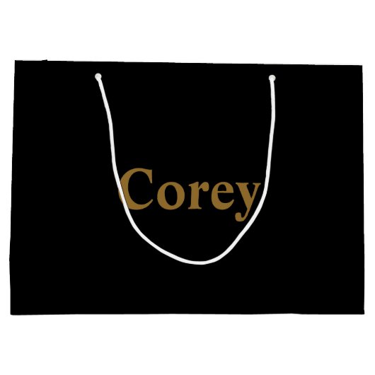 Aangepaste gouden naam grote geschenkzak groot cadeauzakje (Achterkant)