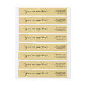 Aangepaste gouden omloop rond retouradreslabel (Vel)