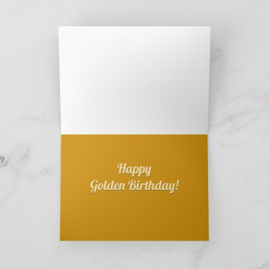 Aangepaste gouden ontwerpdag kaart (Binnen)
