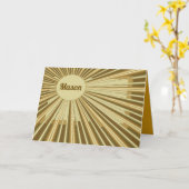 Aangepaste gouden ontwerpdag kaart (Gele Bloem)