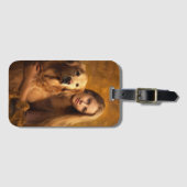 Aangepaste gouden ophaalmachine Beste hond Mam Bagagelabel (Voorkant (horizontaal))