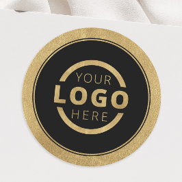 Aangepaste gouden promotionele zakelijke logo merk ronde sticker