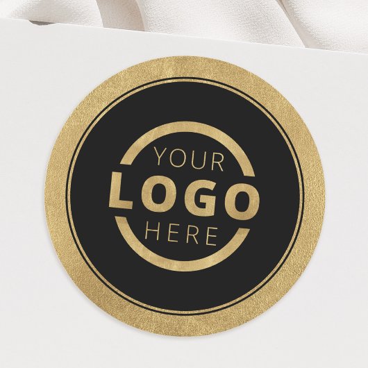 Aangepaste gouden promotionele zakelijke logo merk ronde sticker