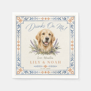 Aangepaste Gouden Retriever Hond Italiaanse Amalfi Servet