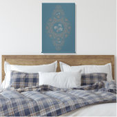 Aangepaste Gouden Rococo Lotus Sierlijke Mandala M Canvas Afdruk (Insitu (Slaapkamer))