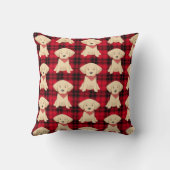 Aangepaste gouden ruggengraat van Puppy Red Buffal Kussen (Achterkant)