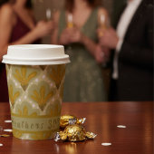 Aangepaste Gouden Schaduwen Waterverf Bloemen Papieren Bekers