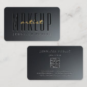 Aangepaste Gouden Script Oceania Makeup Artiest Visitekaartje (Voorkant / Achterkant)