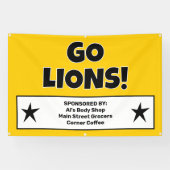 Aangepaste gouden sportteam banner (Horizontaal)